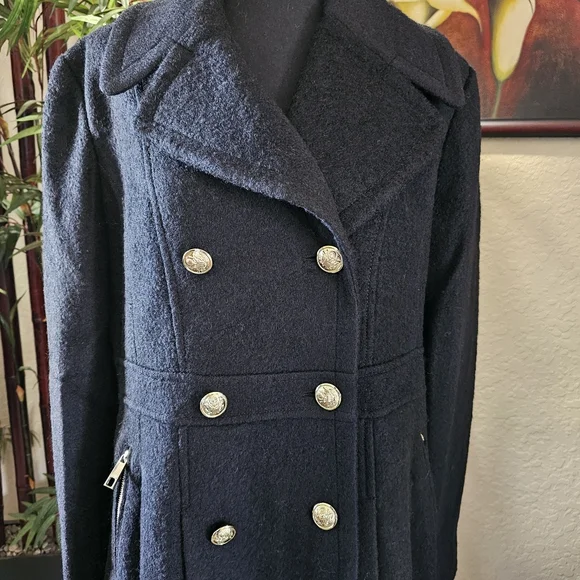 Double Breasted Skirted Peacoat Jacket/Coat - Picture 2 of 16